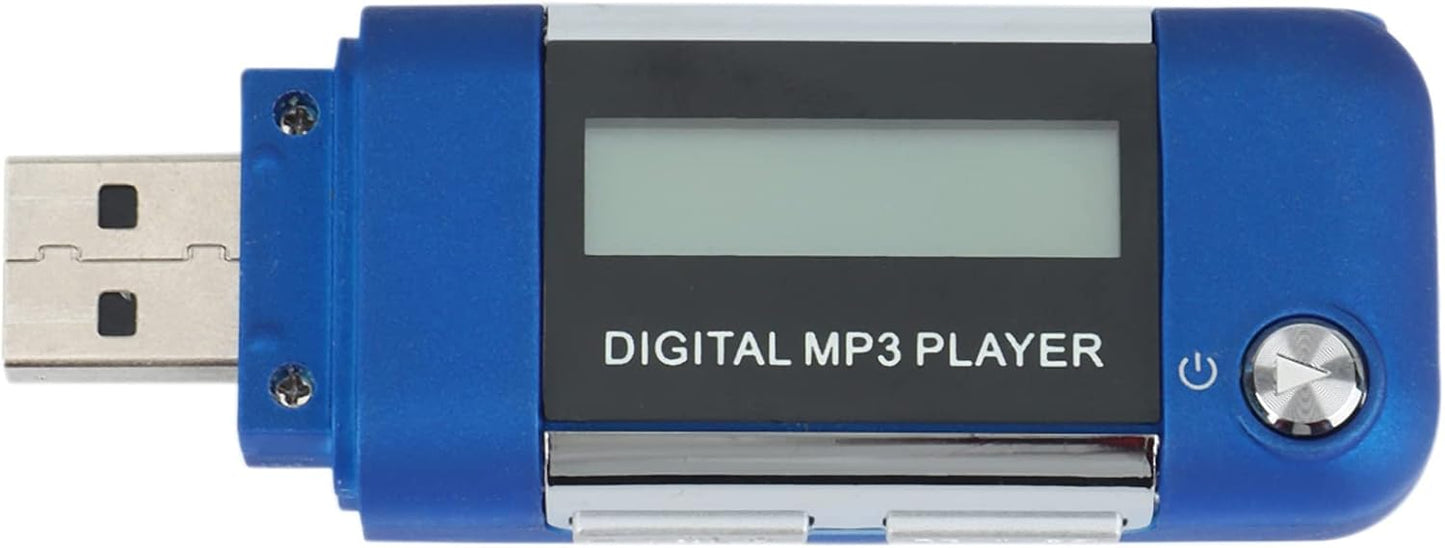 Lizusidtsy Mp3 4GB 500179214A1 Player U Disk Music Player Supports Replaceable AAA Battery, Recording (Blue)