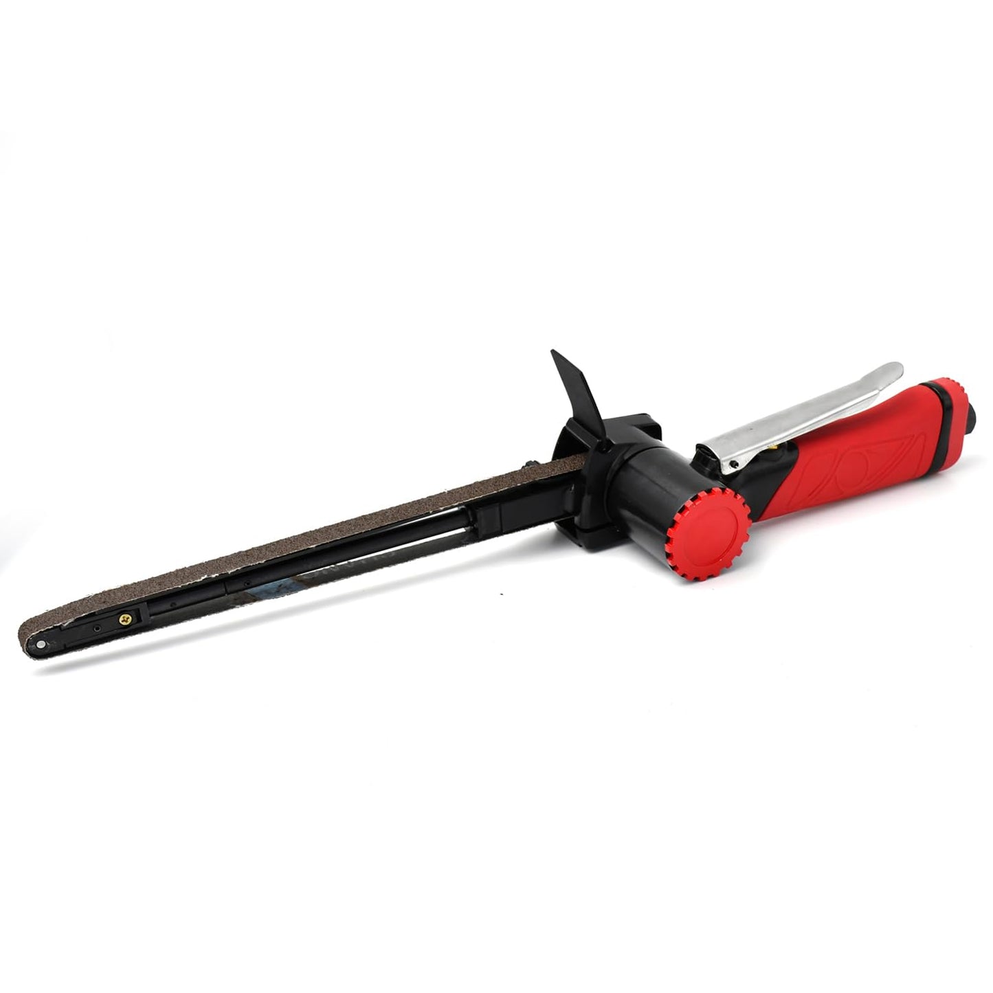 Air Belt Sander 1/2" x 24" Handheld Angle Grinder Belt Sander For Wood Aluminium Iron Steel Metal Polishing DIY Surface Treatment Tool 20000RPM