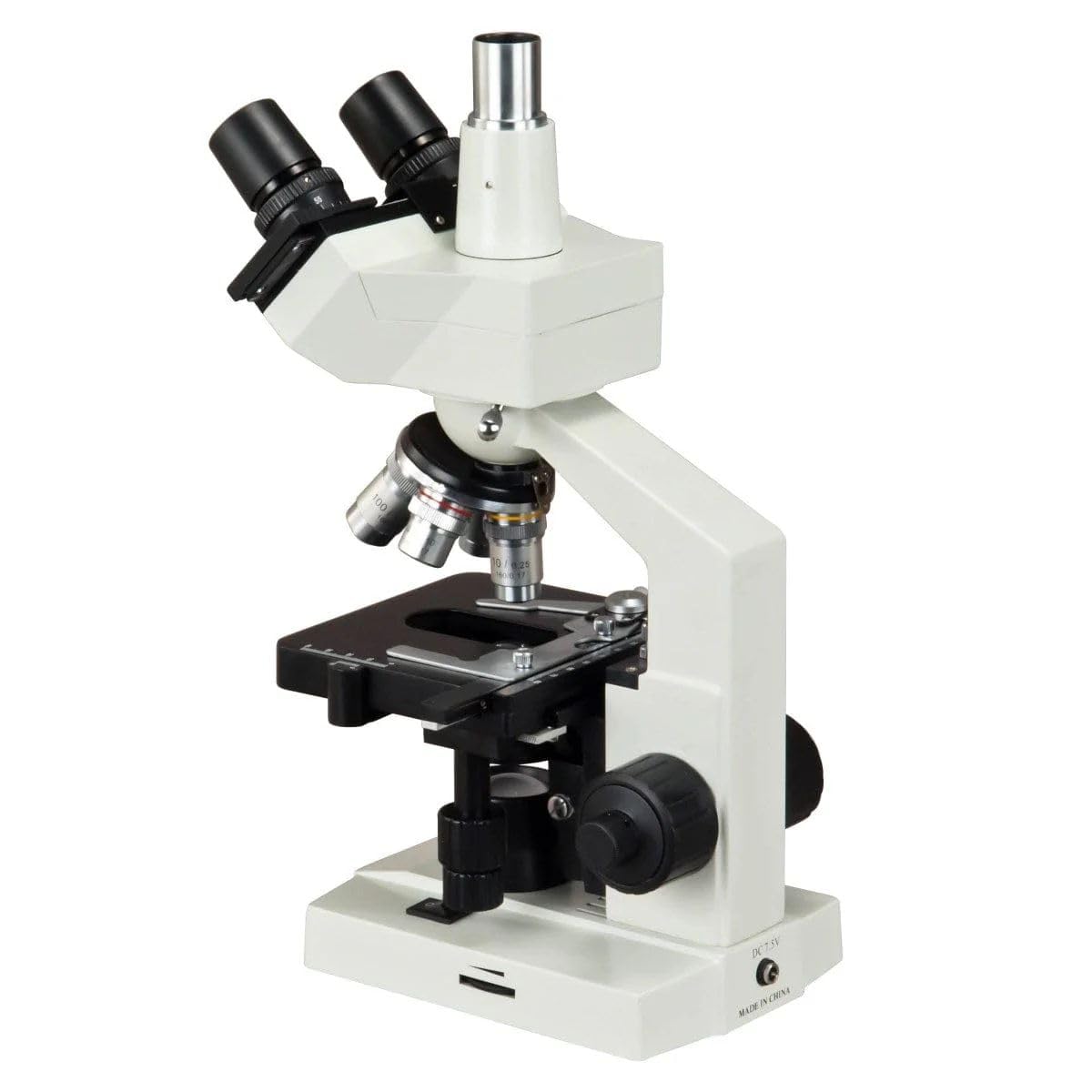 OMAX M837L Series Trinocular Lab Compound Microscope - 40X-1600X Magnification - Professional Microscope for Adults with LED Illumination