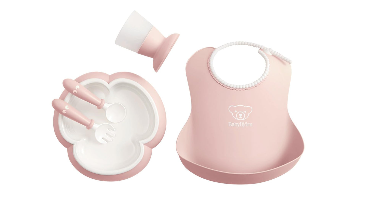 BabyBjörn Baby Dinner Set, 5 pcs, Powder Pink