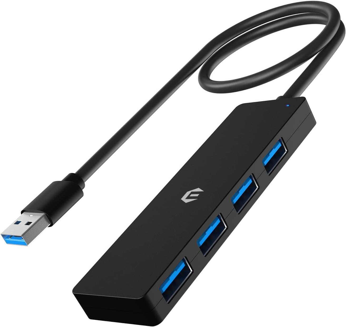 Tymyp 4-Port 3.0 USB Hub, USB Hub, USB Expander for Laptop, Xbox, Flash Drive, Hard Drive, Gaming Device, Printer