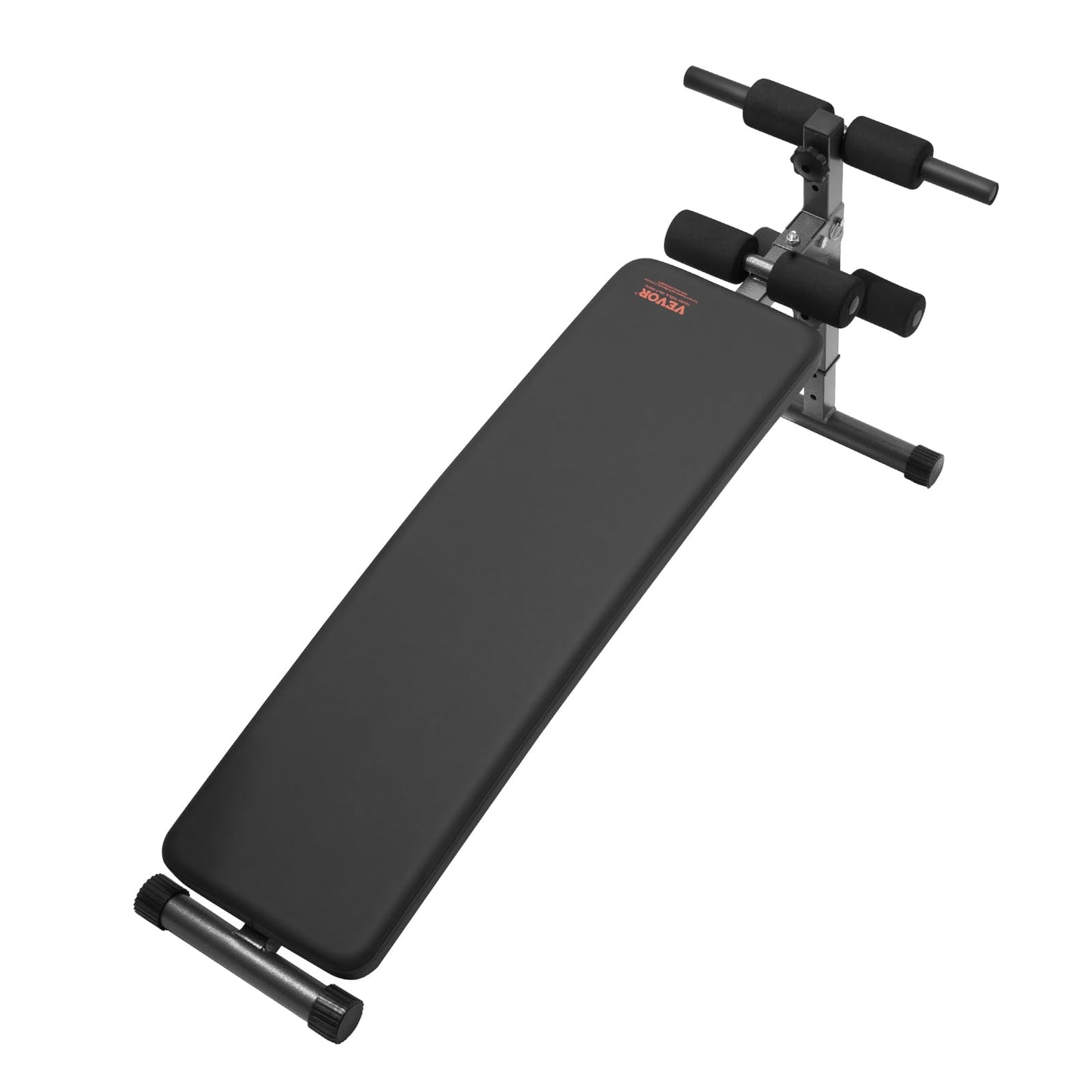 VEVOR Sit Up Bench, Folding Curved Decline Ab Bench, with 5 Adjustable Height Settings, Heavy-Duty Steel, Non-Slip Design, 500 Lbs Capacity for Home Gym Workouts, Strength Training, Full Body Muscles