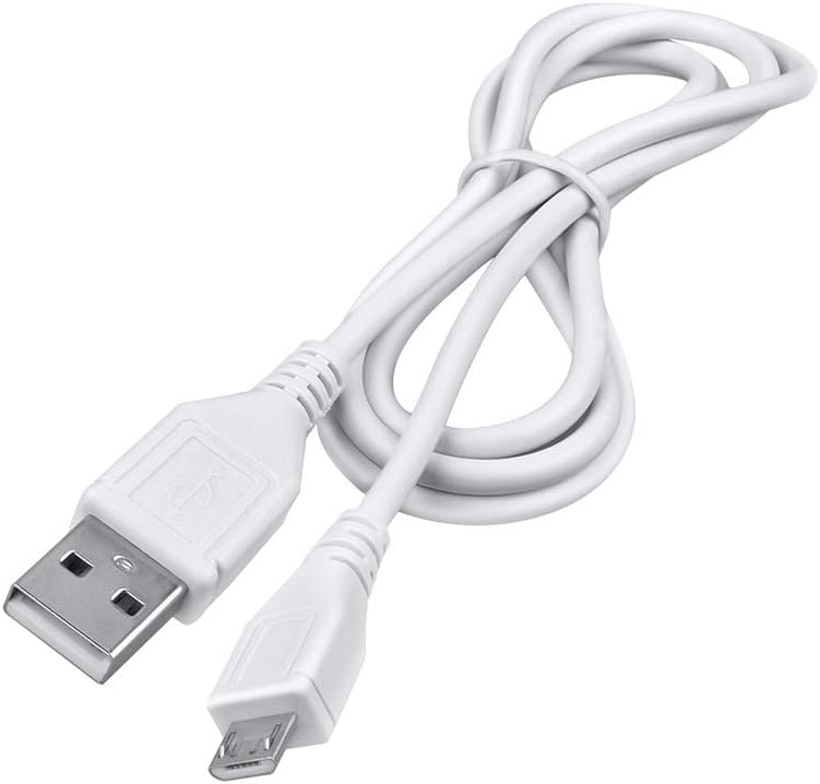5ft S-100 ABLEGRID White Micro USB Power Charging Cord Cable Lead for Sound Oasis White Noise Machine & Speaker