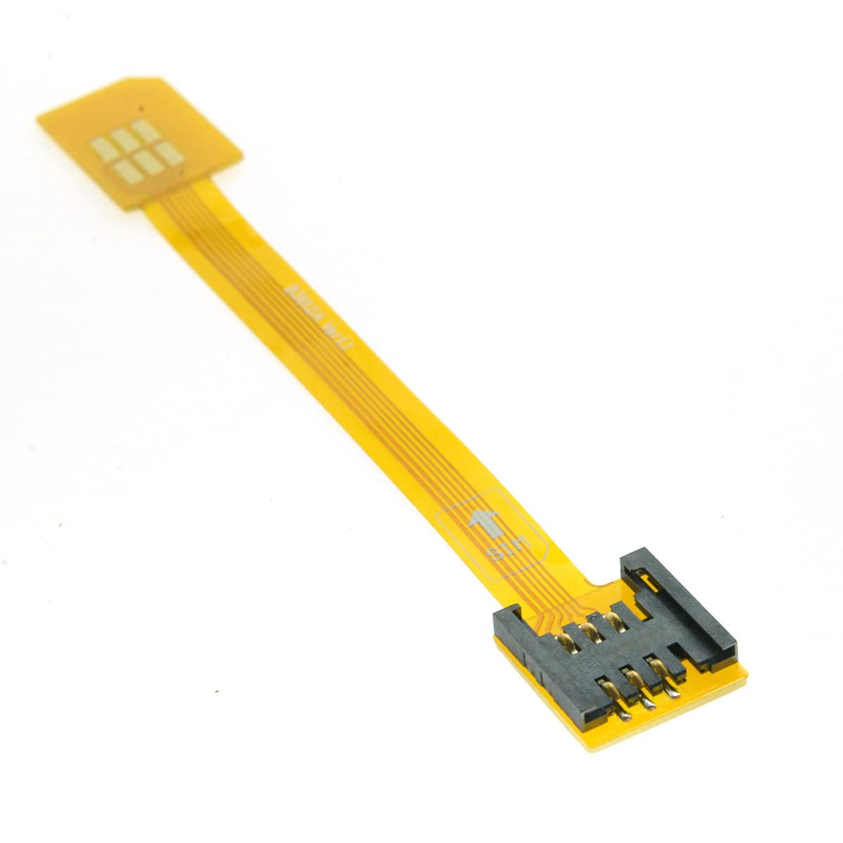 cablecc 10cm GSM CDMA Standard UIM SIM Card Kit Male to Female Extension Soft Flat FPC Cable Extender