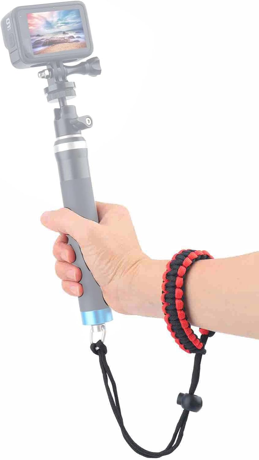 Rigdance 360 X3,Selfie 1/4 Camera Wrist Strap Lanyard for Insta Sticks, With D-ring Screw Lanyard for Cameras