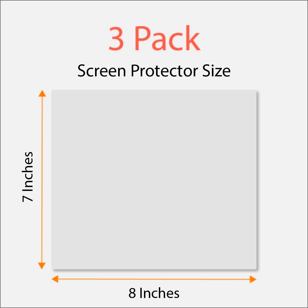 Trimmable (3-Pack), 8 7 inches Universal Screen Protector for All Mini Navigation Anti-Glare and Anti Finger Print, x