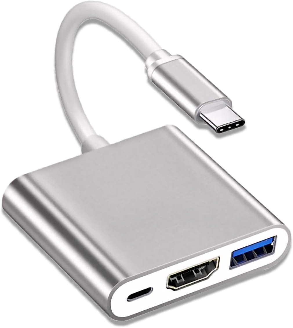VGE 3-in-1 Usb3.0 4K HD,5.0Gbps 100W USB-C to HDMI Hub, USB C Adapter to Ultra High-Speed Data Transfer, PD Charging