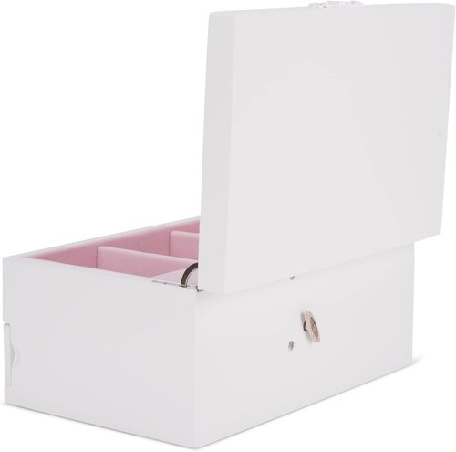 Cottage Garden Musical Jewelry Box - Ballerina White with Silver Tone | 10-Inch Plays Dance of The Sugar Plum Fairy