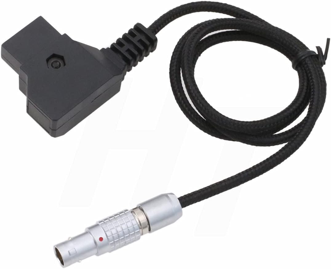 HangTon 2 MDR3 LR2 703 12/24V 30cm D-tap Pin Power Cable Flexible Braided for Preston Teradek Bolt Bond, SmallHD