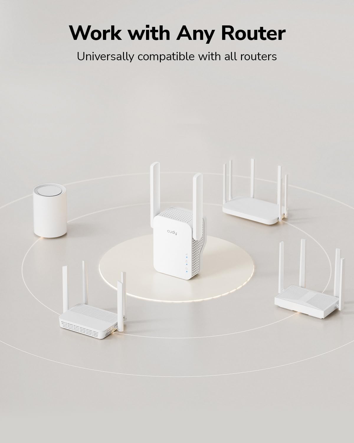 Cudy RE1500 AX1500 6 2.4G 5G 10/100Mbps WiFi Range Extender Dual Band Wireless Booster with Mesh Support WPS Button