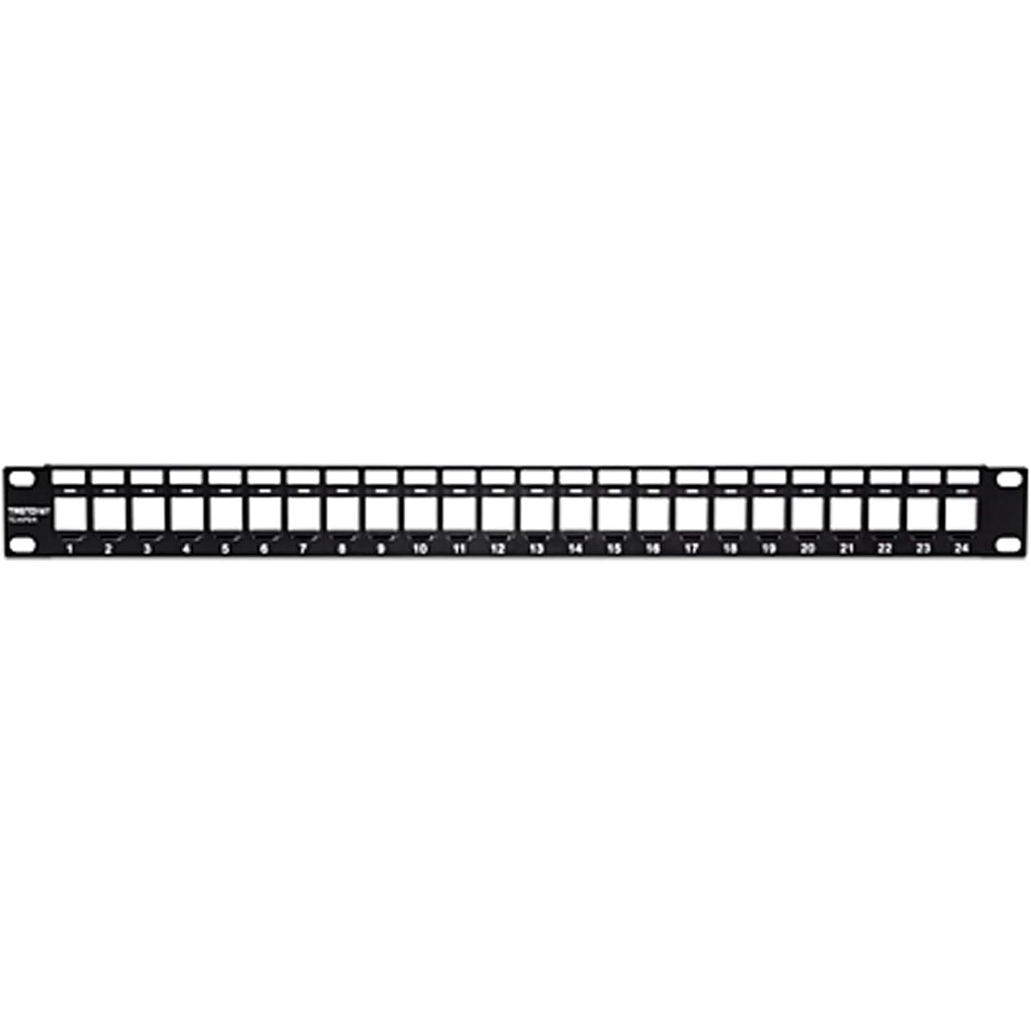 24-Port 1U 1U 19" Recommended TC-K25C6 TC-K50C6 Cat6 TC-KP24 TRENDnet Blank Keystone Patch Panel, Metal Rackmount