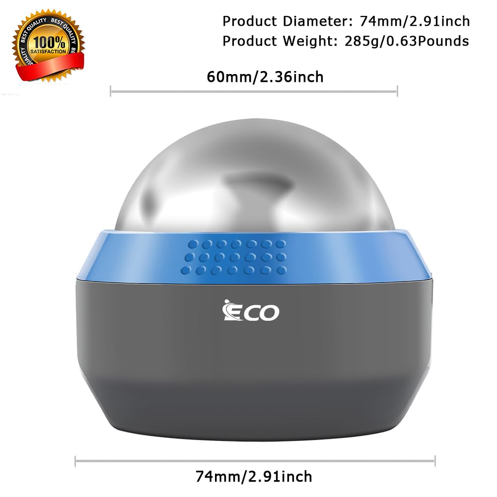 iECO Cold Massage Roller Ball - Ice Roller Ball for Muscles Deep Tissue, Cold & Heat Therapy, Plantar Fasciitis Roller