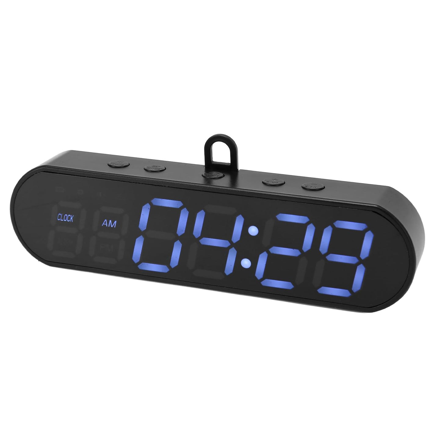 Portable Gym Timer, LED Display Interval Timer with Time Progress Bar/Rounds, Countdown/Up Stopwatch, Buzzer & Rechargeable Powered Battery Workout Timer for Home Gym Fitness