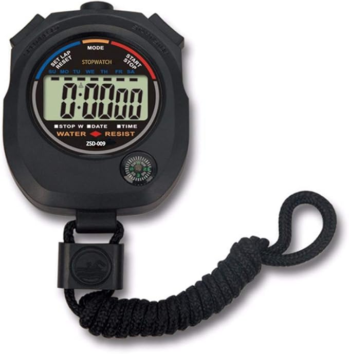 12 pack Multi-function Electronic Digital Sport Stopwatch Timer, Large Display with Date Time and Alarm Function,suitable for Sports Coaches Fitness Coaches and Referees
