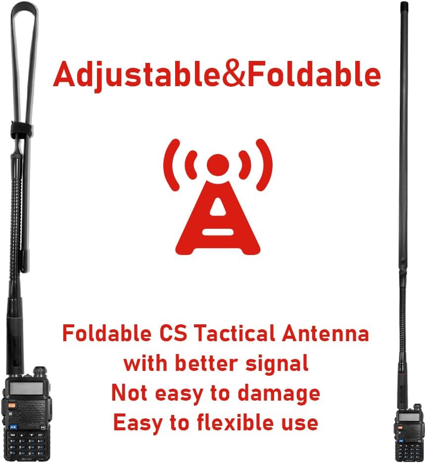 JoyRole Ra79 UV-5R BF-F8HP UV-82 Walkie Talkie Tactical Antenna SMA-Female Dual Band VHF/UHF Ham Radio Antenna for FAHP