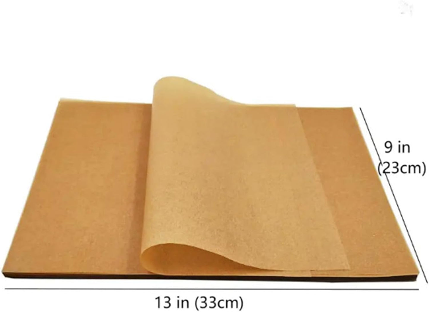Unbleached Parchment Paper Sheets - 100 Pcs Baking Paper for Perfectly Baked Goods