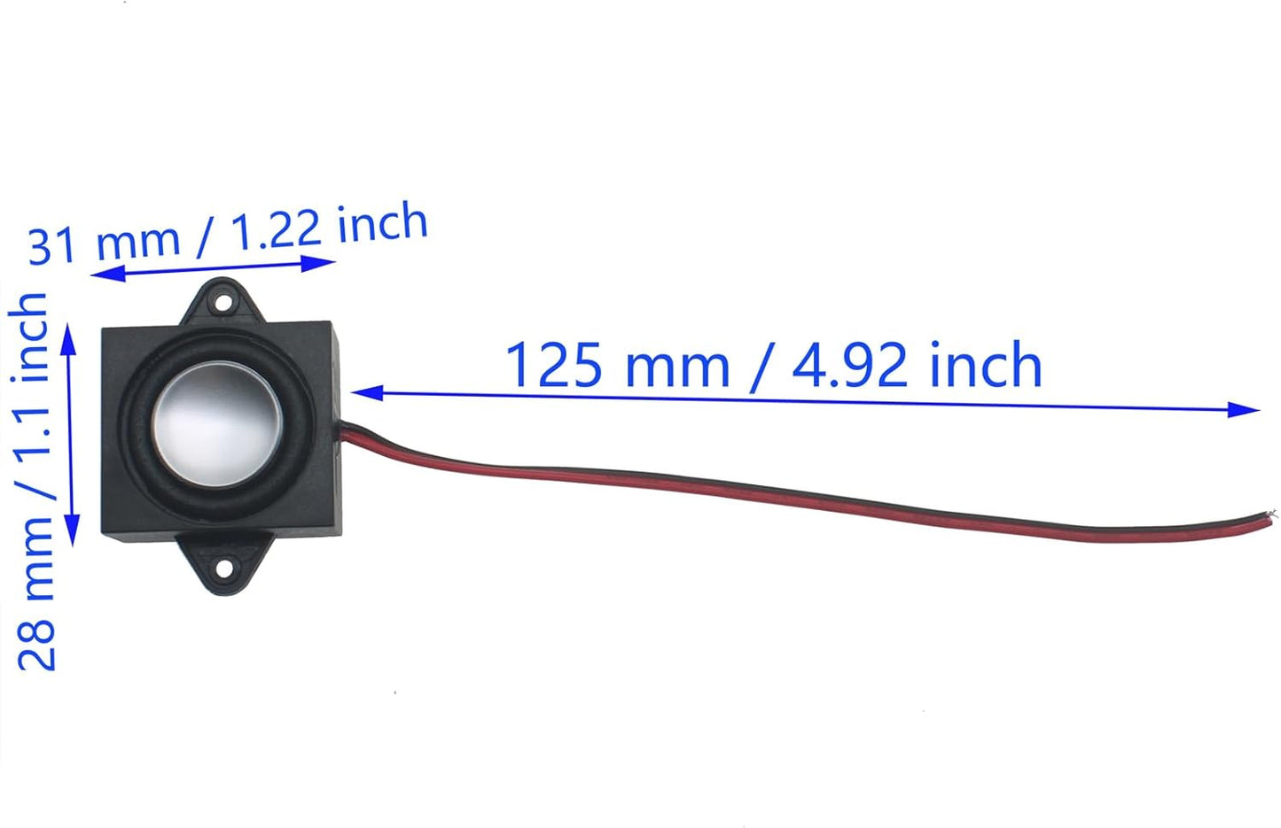 SYCZIOHU 4Ohm 3W 2 Rectangular Micro Speaker Full-Range Cavity Micro Speaker PCS Stereo Loudspeaker for Bluetooth