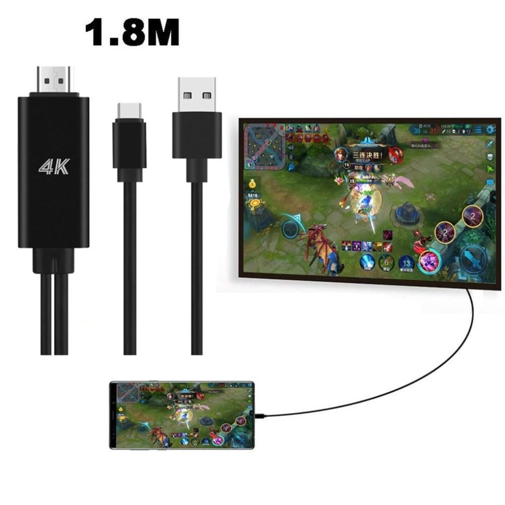 Selna 4K S10 (14.6")/S10 (12.4"), USB C to HDMI Adapter AV Cable TV Video Hub Compatible with Samsung Galaxy Tab Ultra