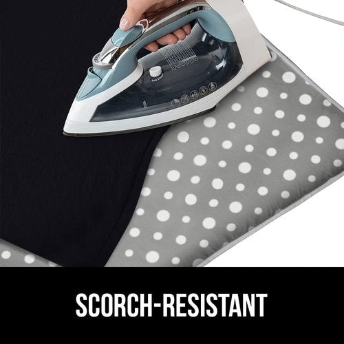 GORILLA GRIP Ironing Board Cover & Pad - Scorch Resistant Silicone Coating, 28x24" Polka Dots
