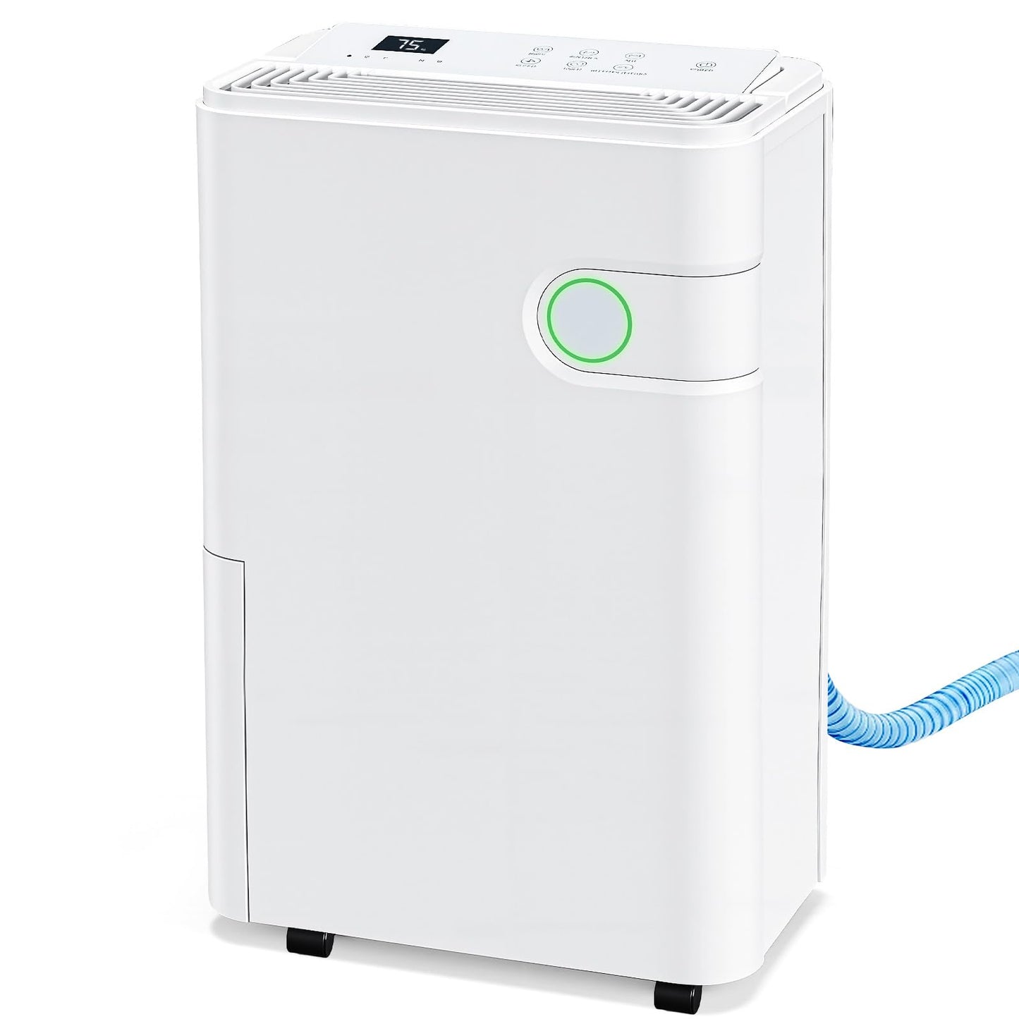 OLIXIS 80Pints Dehumidifier with Drain Hose, Most Efficient Energy Star, 5,500 Sq.Ft Dehumidifier for Basement, 5L Tank, Smart Humidity Ring, Ideal Humidity Remover for Home, Bedroom & Bathroom
