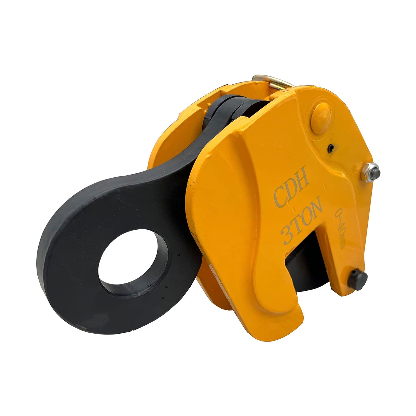 INTBUYING Vertical Plate Lifting Clamp 3T Load with Lock Hoist Hook Steel Plate Clamp Lifting Hook Heavy Duty Jaw Opening Max 1.57 inch