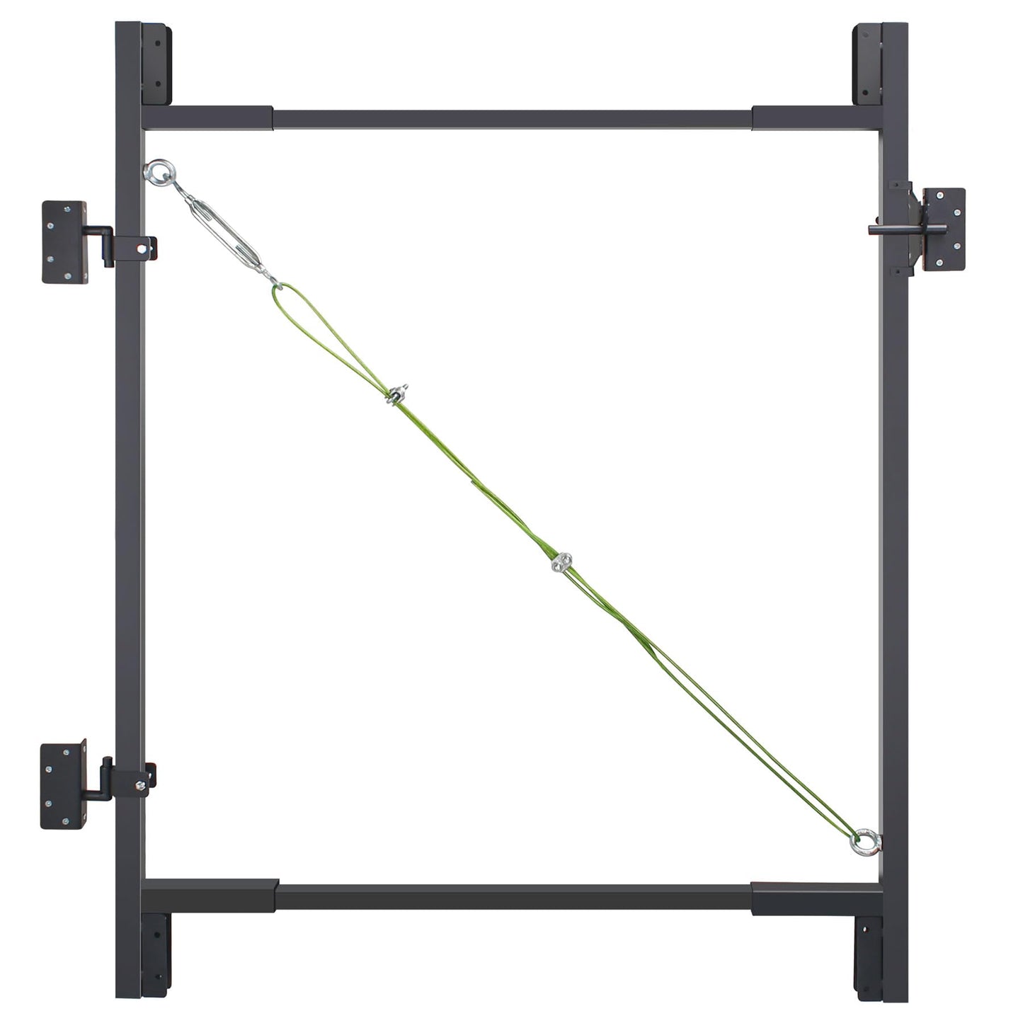 Steel Frame DIY Gate Building Kit,Fence Gate Kit Suit for 36-60" Wide Openings Up from 5 to 6 Feet High Fence, Fits 1" x 4" & 2" x 4" Wood
