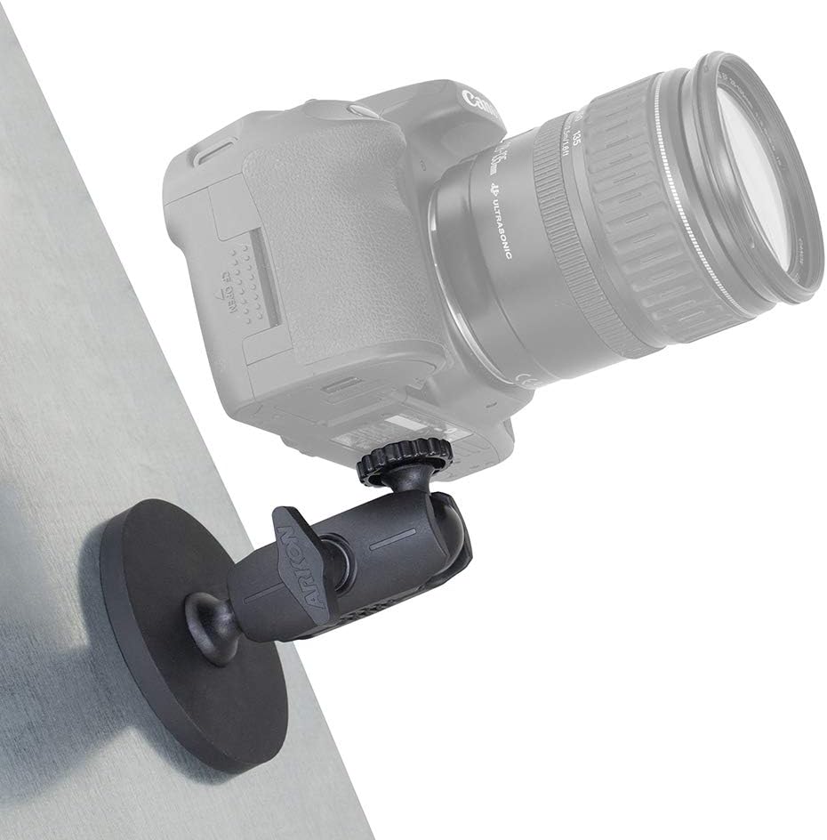 ARKON 1/4-20" Mounts Magnetic Camera Mount with Adjustable Arm, Strong Magnet, Adapter for mounting Cameras, Small
