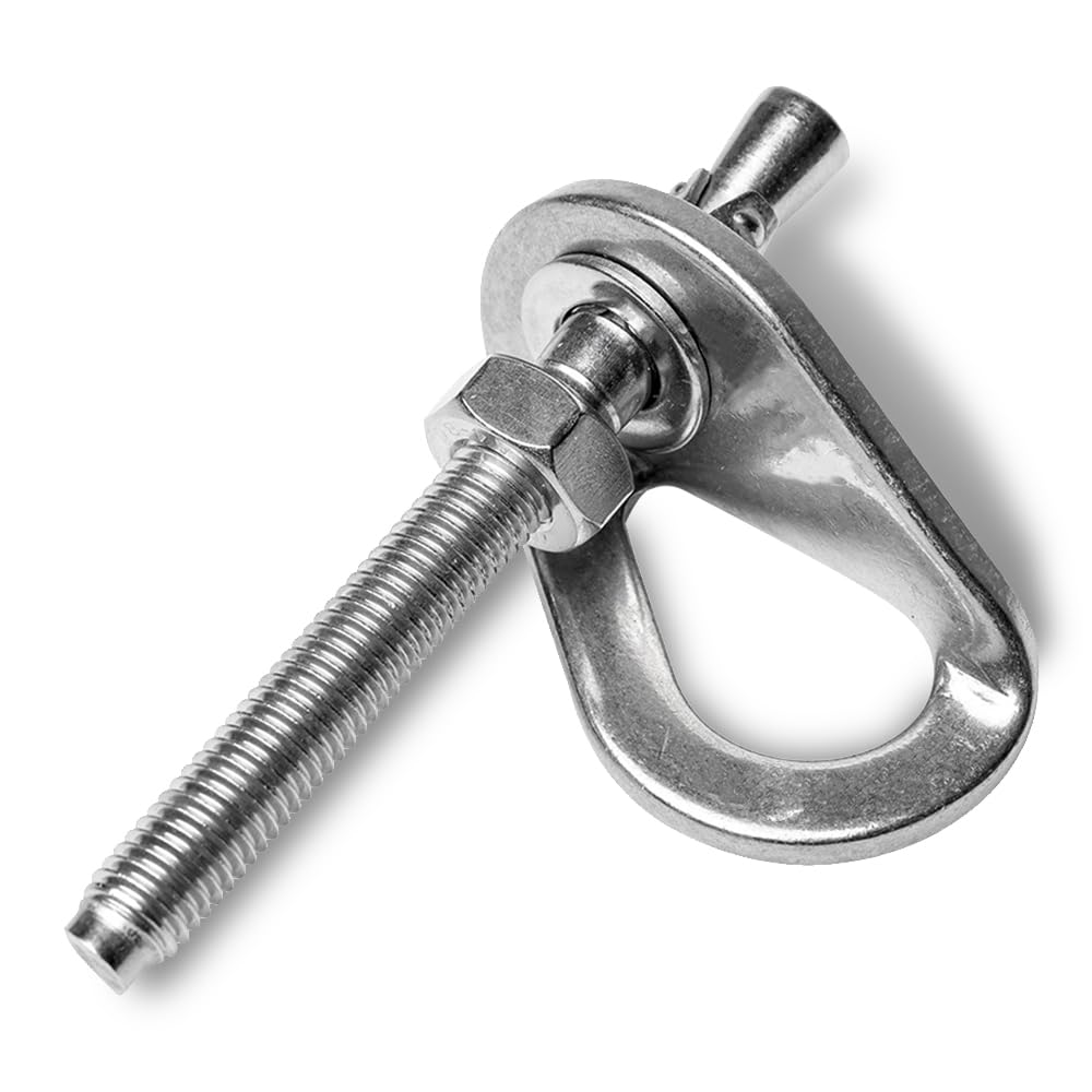 YERGOFE Climbing Holds Anchor Set - 1 PCS - Stainless Steel Bolt Hanger and Bolt Heavy Duty Climbing Holds Weight 2500KG for Indoor Outdoor Climb Train (1, 8MM)