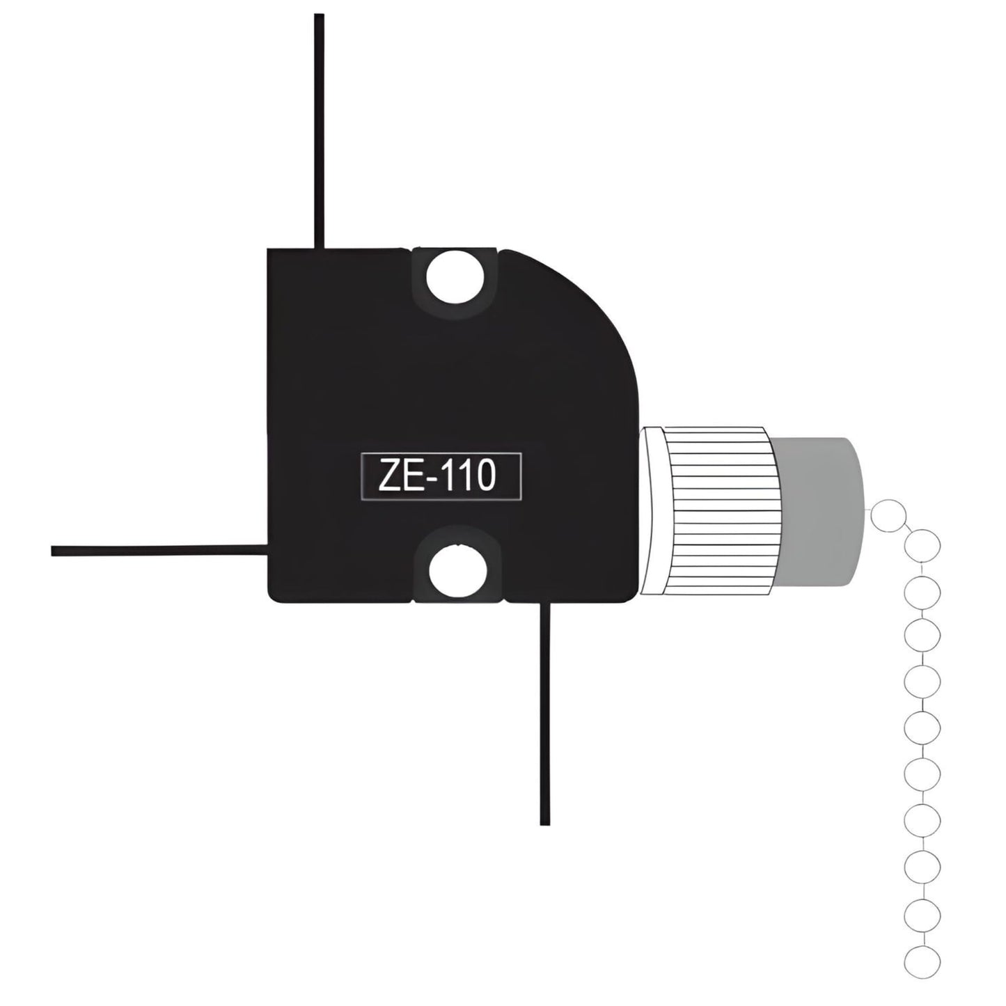 ZE-110 3 Wire Pull Light Switch Replacement Repair Kit 2 Circuit 6A 125VAC 3A 250VAC for Ceiling Fans, Wall Sconces, Floor Lamps, Table Lamps, Vanity Lights, Light Fixtures - Brass Finish