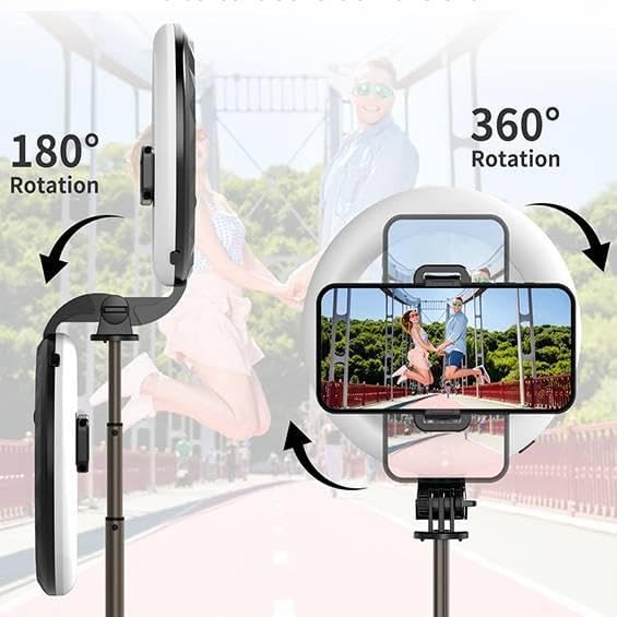 BoxWave Stand and Mount Compatible with Samsung Galaxy Grand Prime Duos TV - RingLight SelfiePod, Selfie Stick