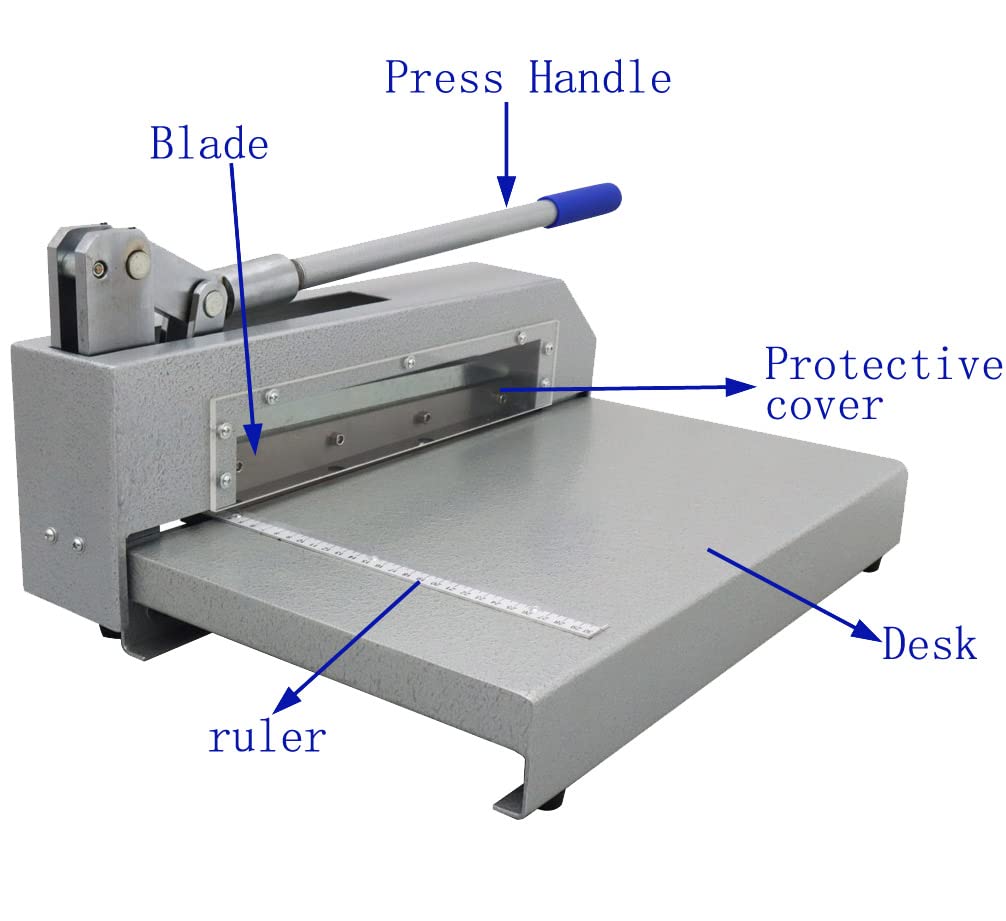 PreAsion Manual Guillotine Metal Shear Hand Plate Shear Heavy Duty Metal Steel Aluminum Copper Sheet Cutter PCB Board Polymer Plate Cutting Machine