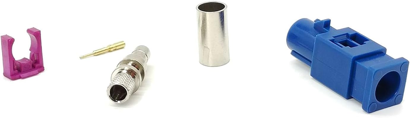 RG58 RF Coaxial Cable Connector, Fakra Video Connector C Male Cable Connector for Car XM Radio GPS Telematics