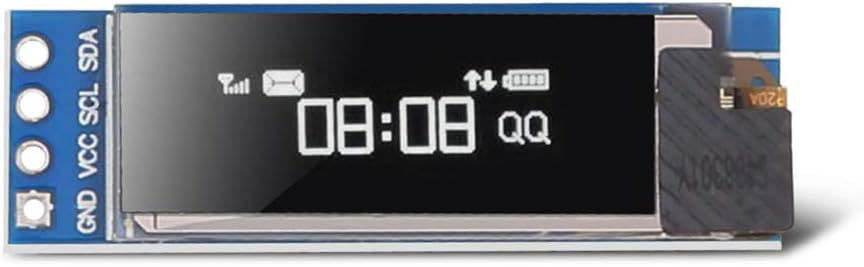 2pcs 0.91'' I2C 0.91 inch I2C SSD1306 I2C 128x32 3.3V~5V DORHEA OLED Display Module IIC LED DC Display Module White LCD