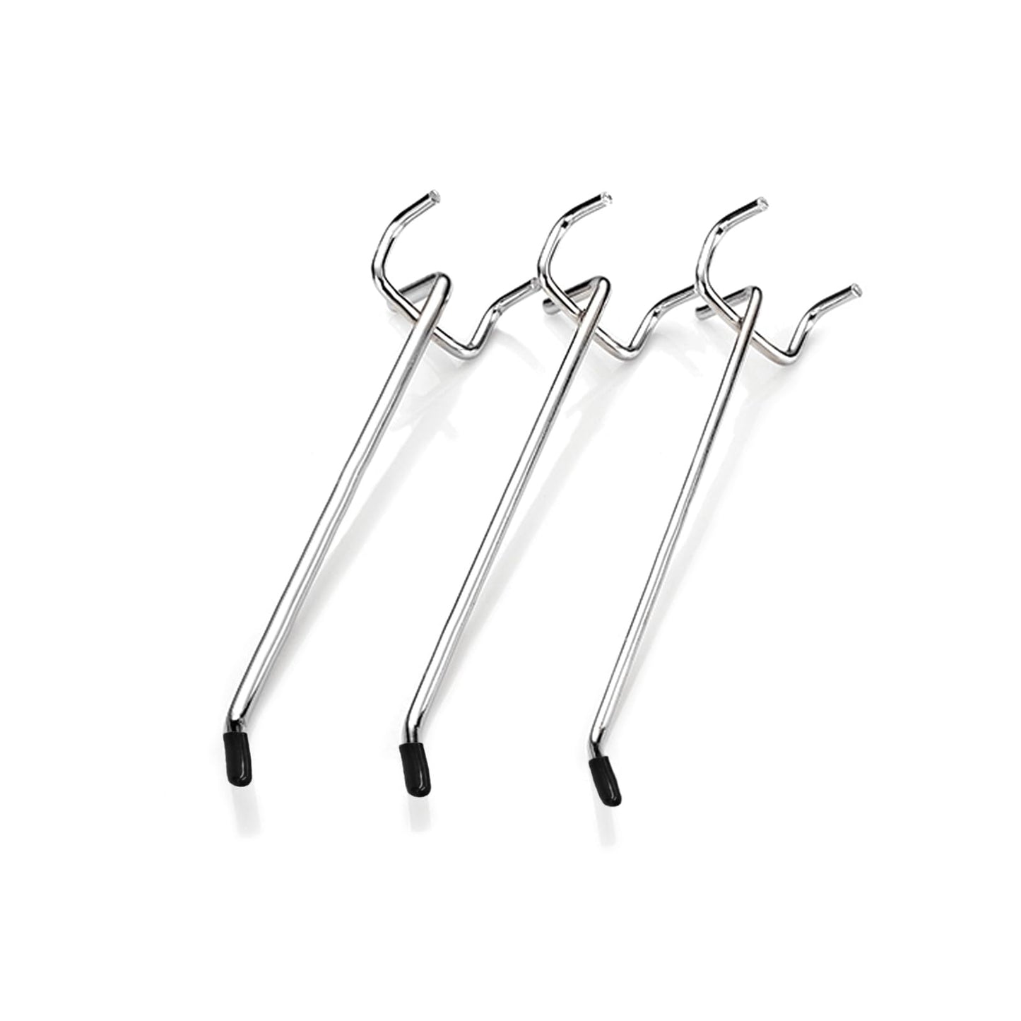 Wohegyy pegboard Hooks, 6 inch Heavy Duty Peg Board Organizer Accessories,Metal Hooks for pegboard,peg Board Hooks for Hanging for 1/4" Pegboard Hanging Tools Garage (60 Pack)