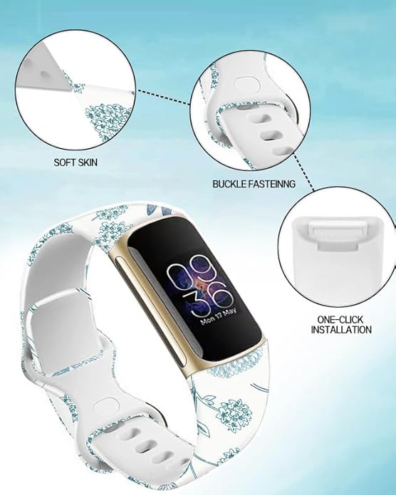 Compatible with Charge 6/Charge 5 WatchBands for Women Men,Elastic Adjustable Wristbands,Breathable Sport Band Soft Waterproof Health Tracker