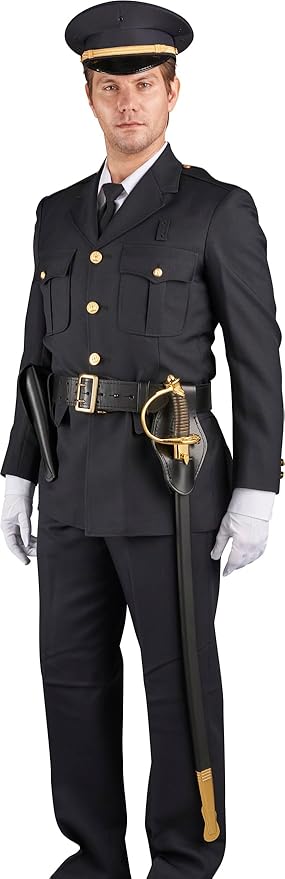 Ceremonial Sword Carrier Sheath - USMC Marine Corps NCO Sword Holder - Hi Gloss Leather