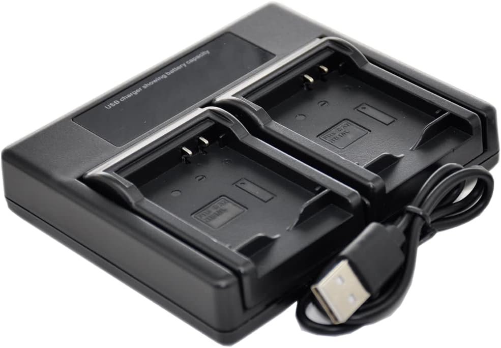 BTBAI NP-FS10 np-fs20 np-fs30 uds2 Battery Charger USB Dual for Digital Camera Video Camcorder