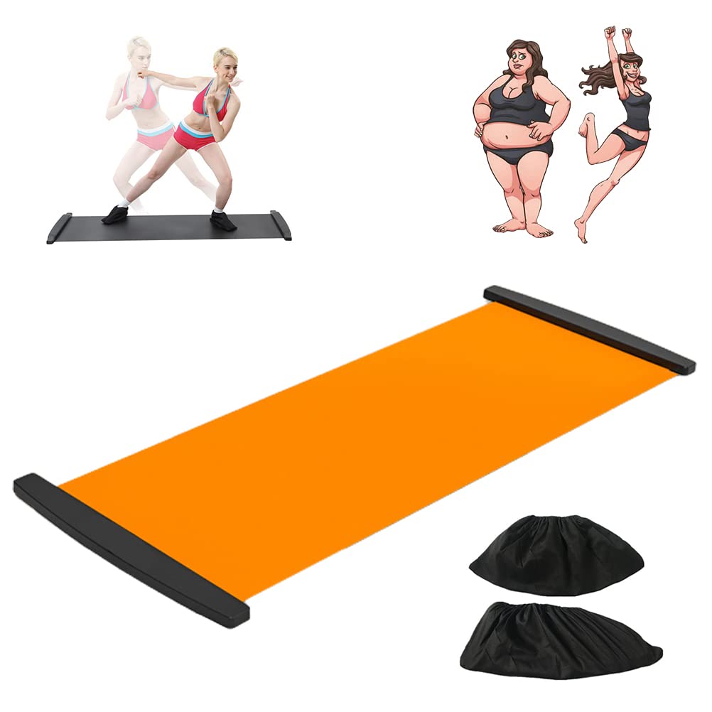 HEITIGN Slide Board with Slimming Exercise Guide Slide Mat for Leg Pot Training Fitness and Athletic Training