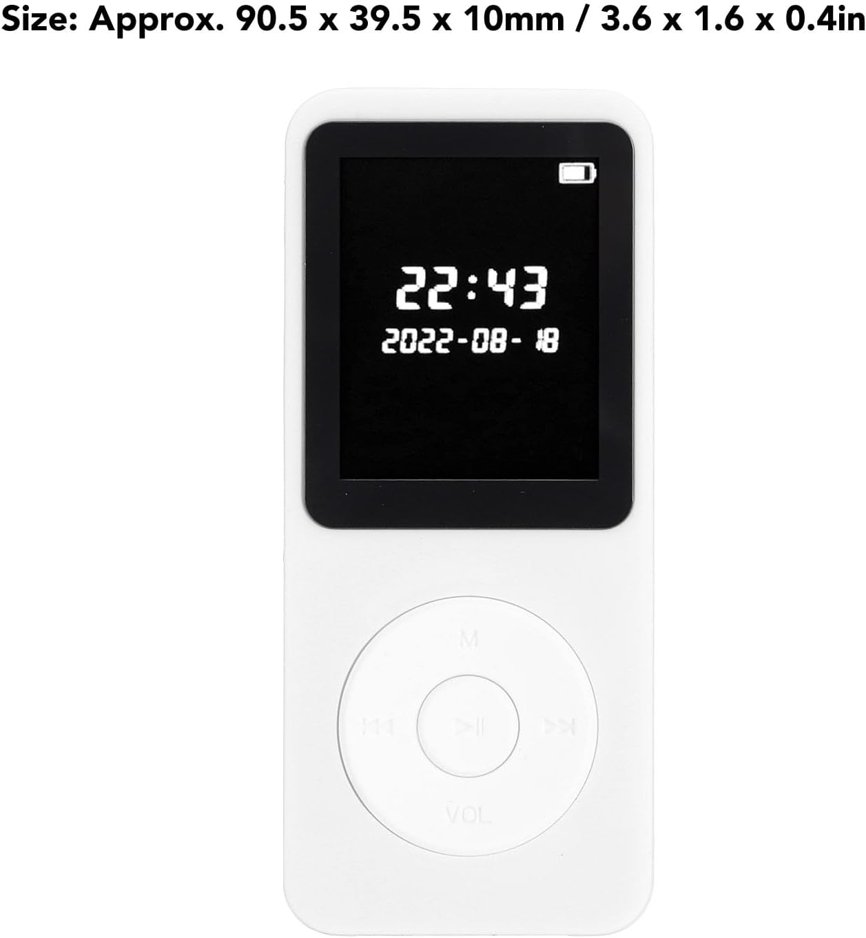 Zopsc MP3 1.77in 5.0 MP3 Player, LCD Screen Portable Music Player Built in Speaker, Bluetooth HiFi Player with FM Radio