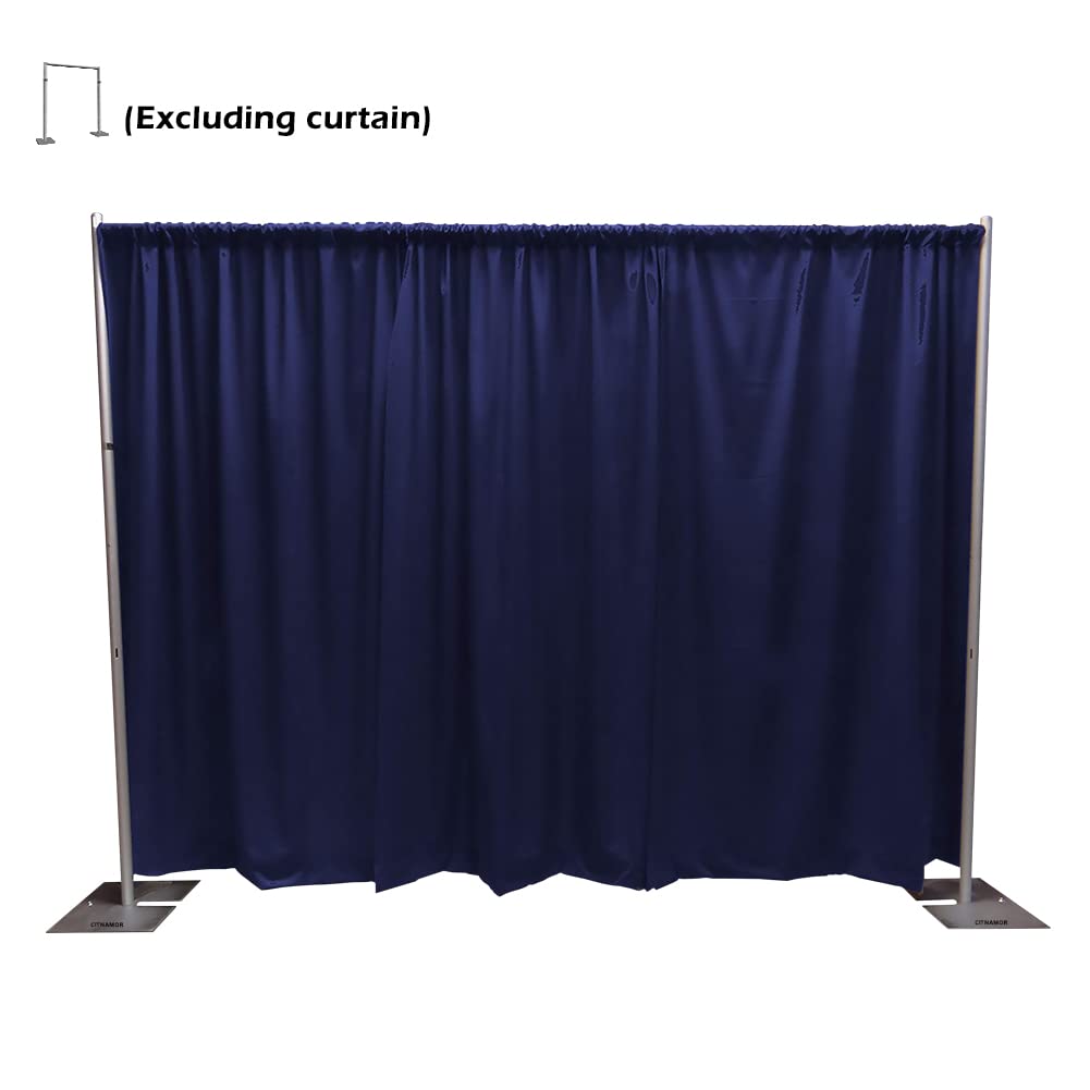 Pipe and Drape Adjustable Uprights, Crossbars,Bases & Hangers - Drape Systems for Backdrops, Trade Shows, Events, Photo Booths and Decorations by CITNAMOR (10' Tall x 10' Wide Kit)