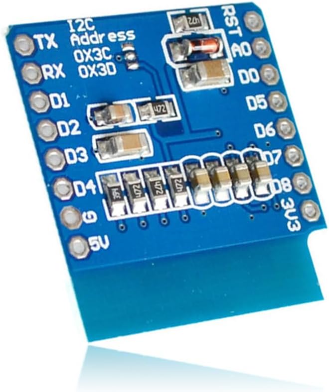 VBOTCOR 0.66 inch I2C D1 64x48 3.3V 2pcs OLED Shield IIC Display Mini OLED Module for WEMOS Mini Compatible