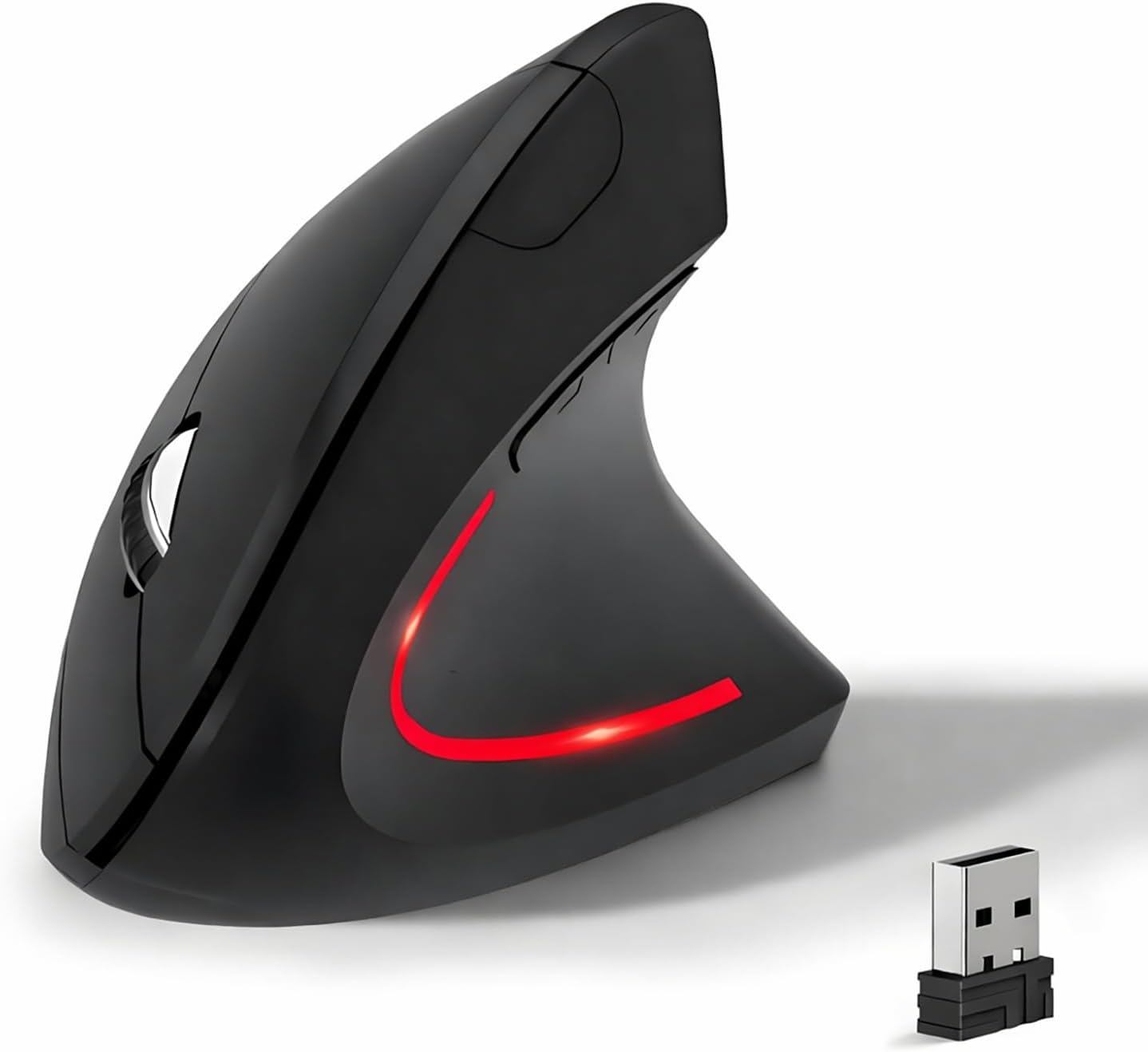 KUNSI 2.4G 800/1200/1600 DPI,6 Wireless Ergonomic Mouse, Wireless Vertical Ergo Mouse, Adjustable Buttons Ergonomic