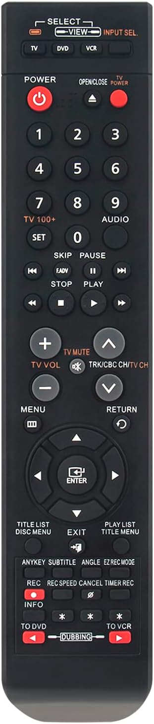 AIDITIYMI AK59-00084A DVDVR375 DVDVR375A Replacement Remote Control Compatible with Samsung Recorder