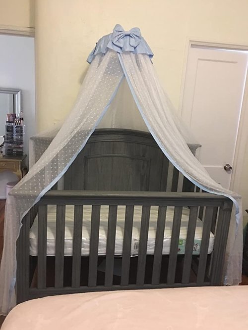Joylife Baby Netting Baby Toddler Bed Crib Dome Canopy Netting (Blue)