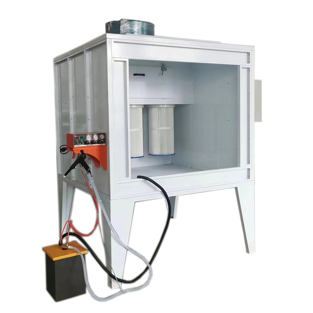 Powder Coating System with Spray Gun, 40W 17L Wall Mount, Electrostatic Powder Coating Machine, WX-918W