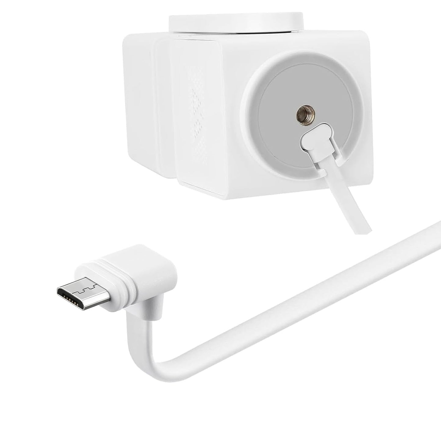 10 v3 90 2-Pack, Smays ft Cable for WYZE Cam Pan Camera, Long Micro USB Flat Power Cord, Degree White