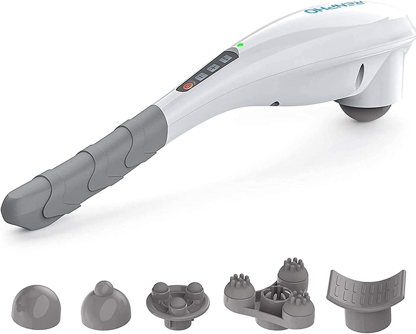 RENPHO Rechargeable Handheld Back Massager with 5 Adjustable Speeds & Modes, Fathers Day Dad Gifts, Cordless Electric Neck Massage Tool for Muscle Relief, Tailored Intensity for Shoulder, Leg, Calf