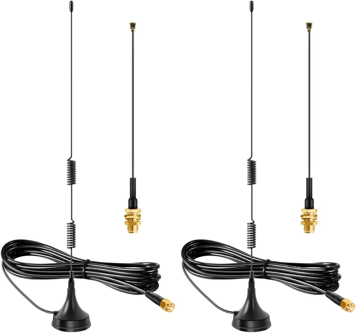slinkdsco 915MHz ESP32 V3 915MHz 10cm (2 Sets), Meshtastic Long Range Lora Enhanced Magnetic Base Antenna with SMA Male