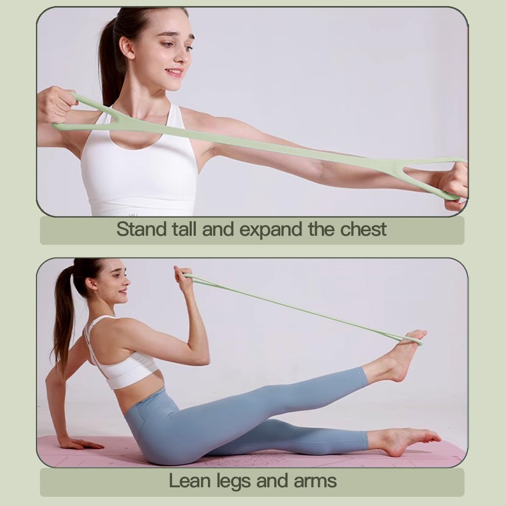 2025 Upgraded Figure 8 Resistance Band, 35lb Exercise Band for Kids Adult and Elderly, Stretch Fitness Band Workout Ropes for Arm Back Shoulder Yoga Pilates Physical Therapy(Sold in Single not in Set)
