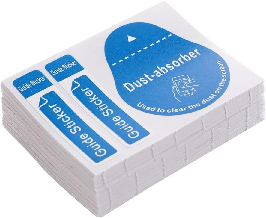 generic 50/100/200pcs Phone,2.05'' 1.73''(50pcs) Dust Removal Stickers Screen Cleaning Decals Dusting Stickers